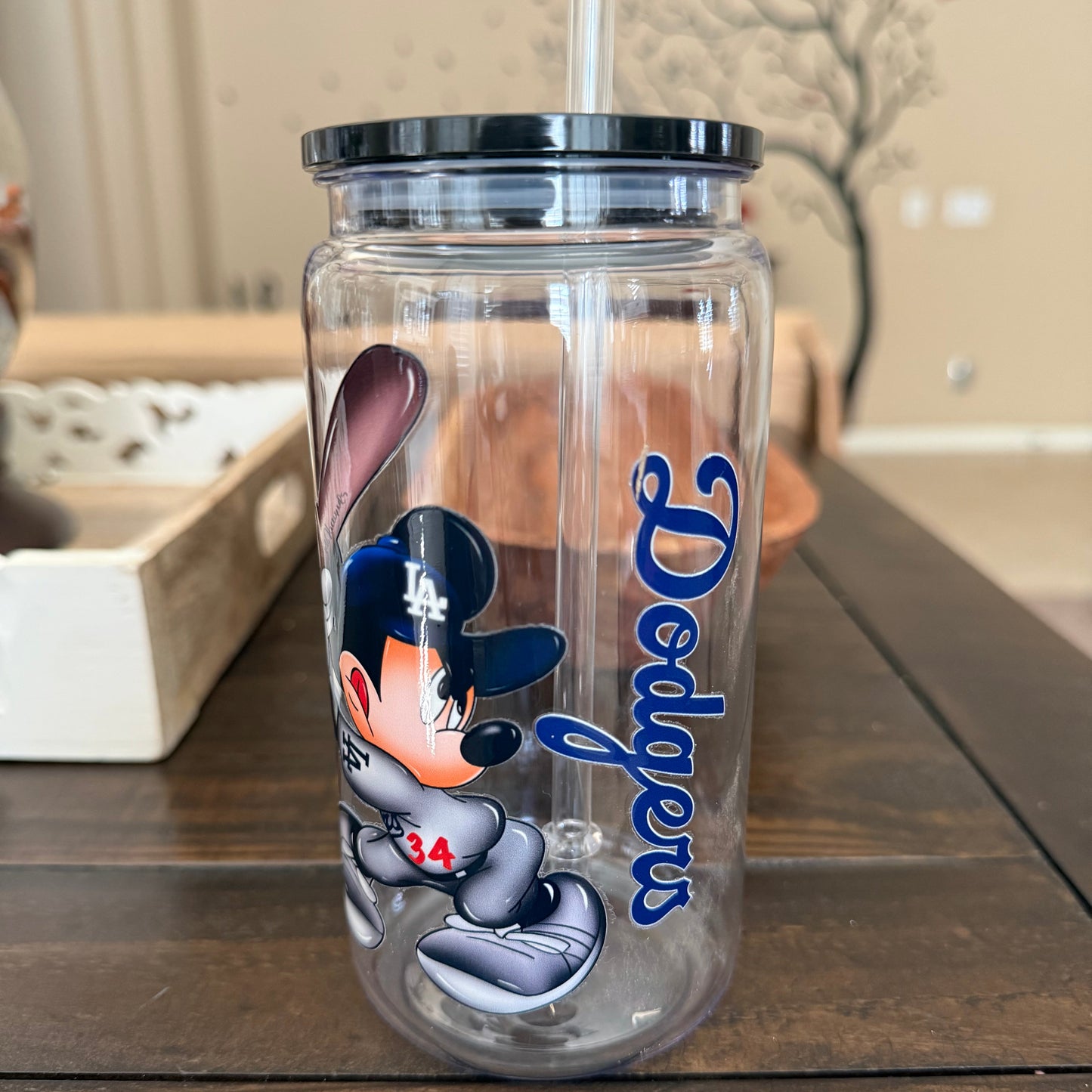Baseball Mascot Acrylic Cup