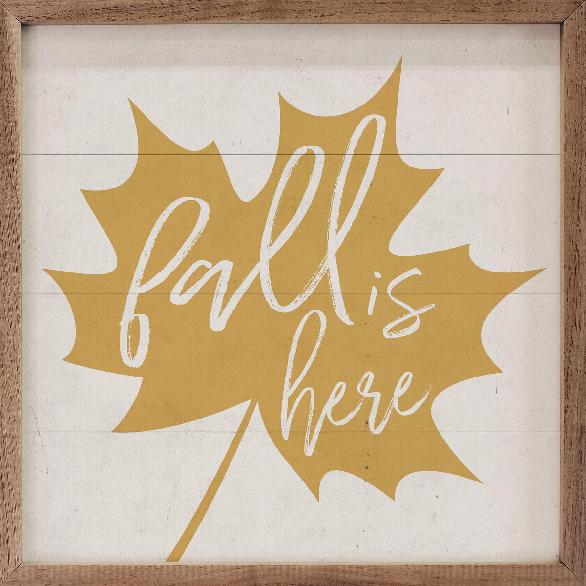 Fall Is Here Gold Leaf White