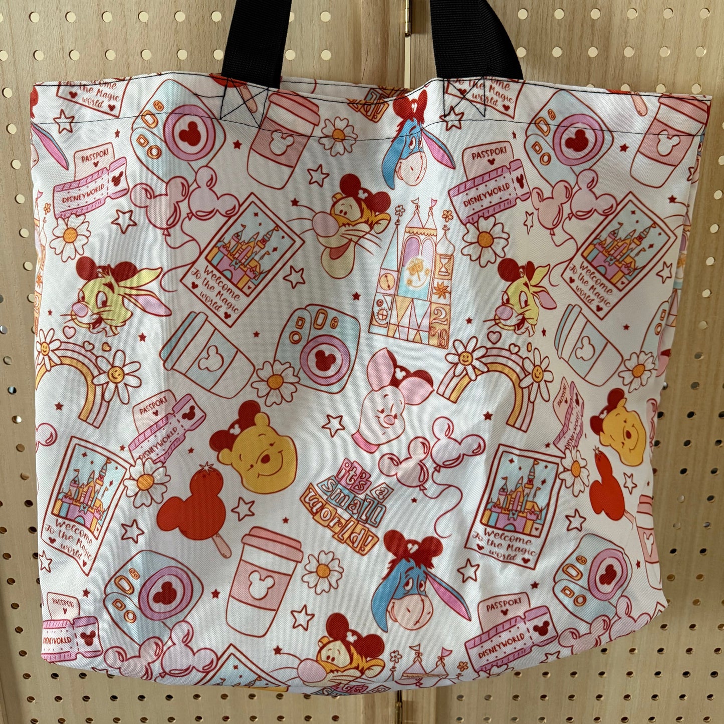 Magical Parks Icons Tote Bag – Magical Passport & Ticket Pattern