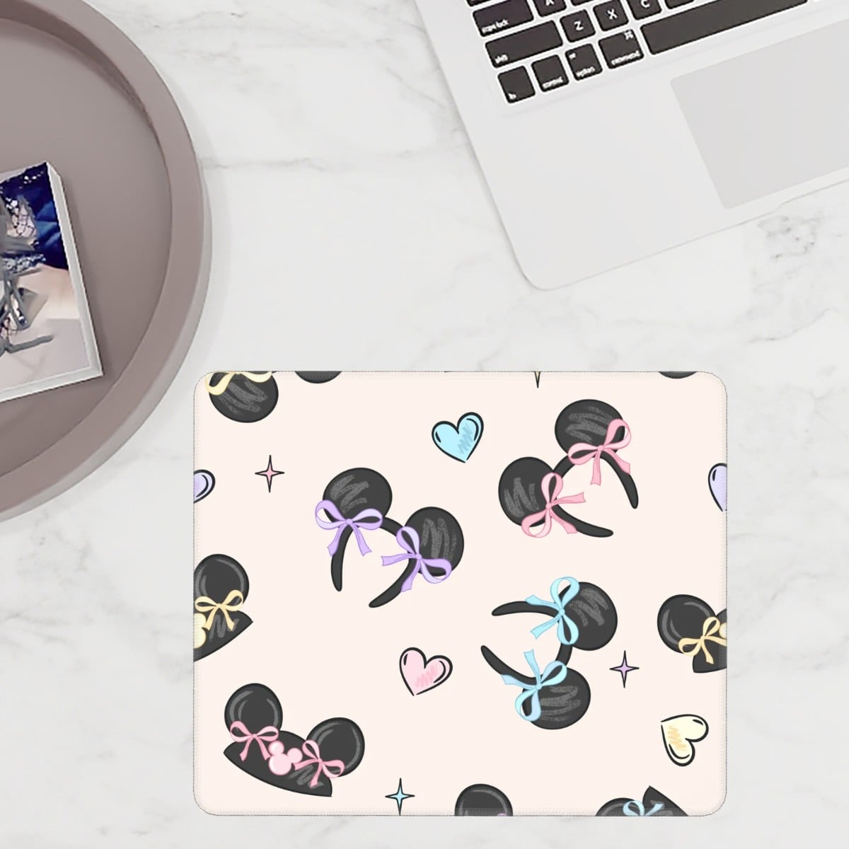 Pastel Bow Ears Mouse pad