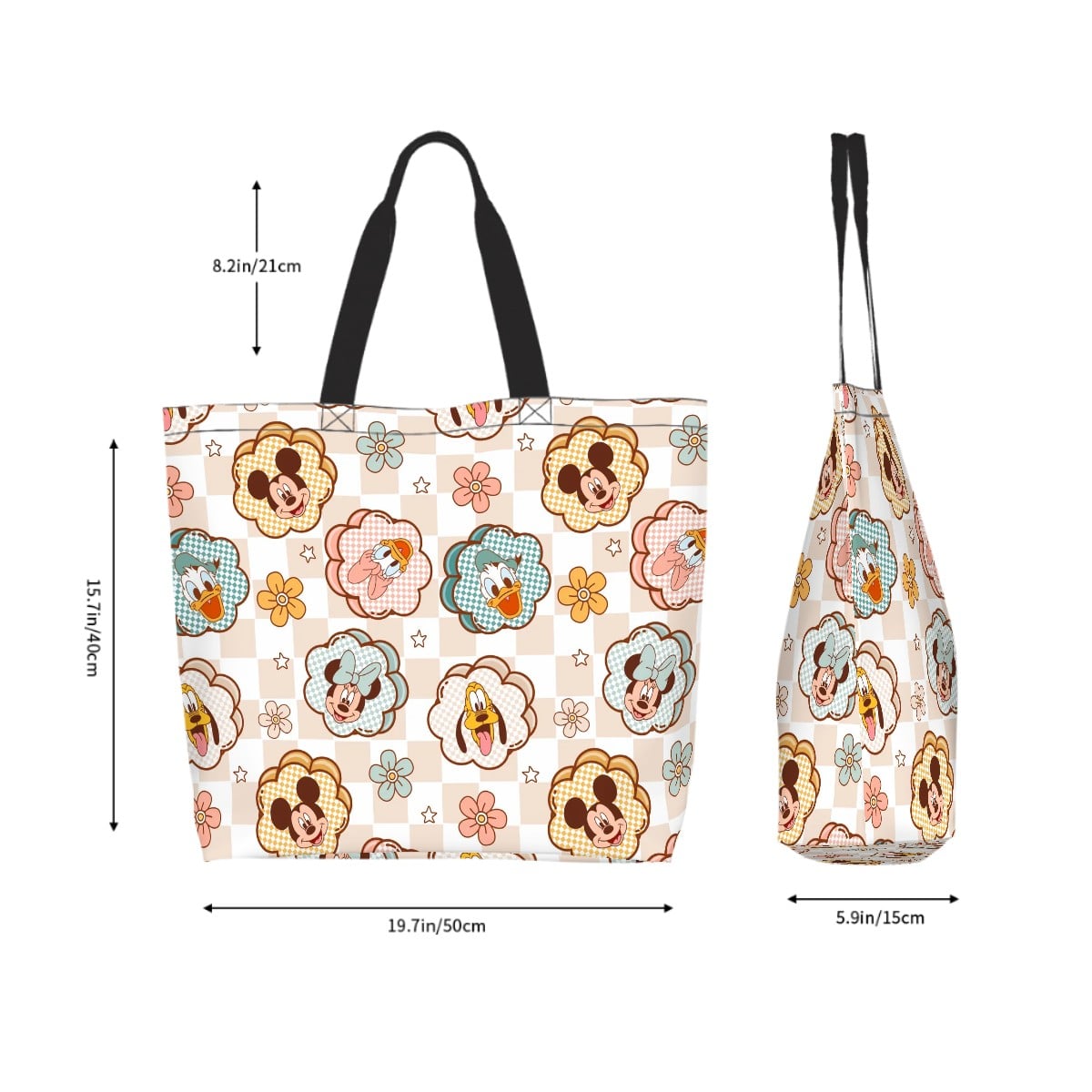 Classic Characters Floral Frame Tote Bag