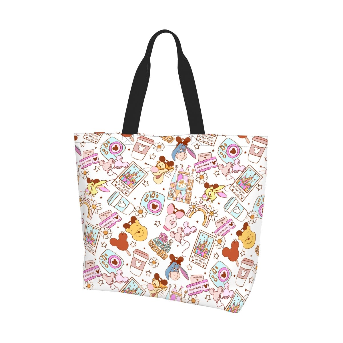 Magical Parks Icons Tote Bag – Magical Passport & Ticket Pattern