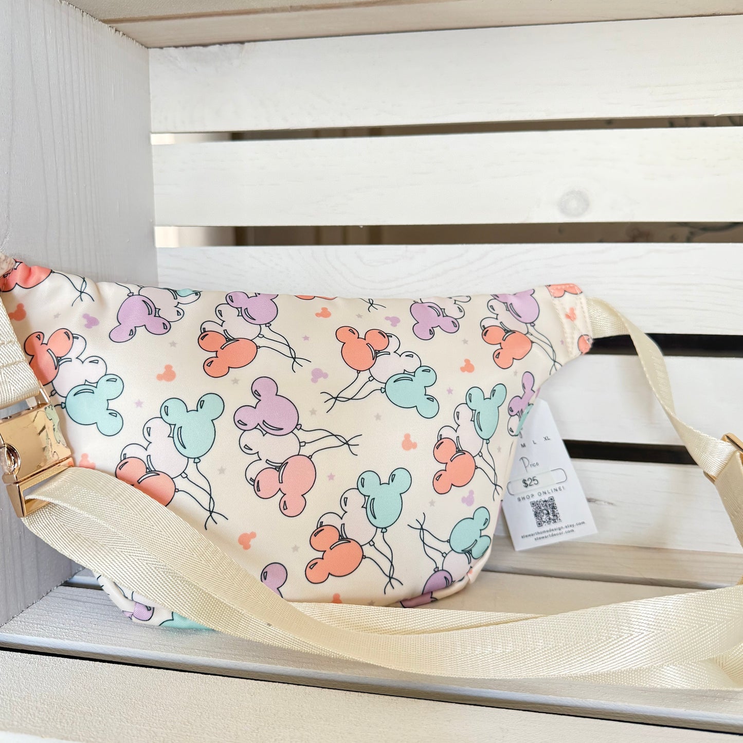 Pastel Balloons Nylon Fanny Pack, Disneyland Belt Bag