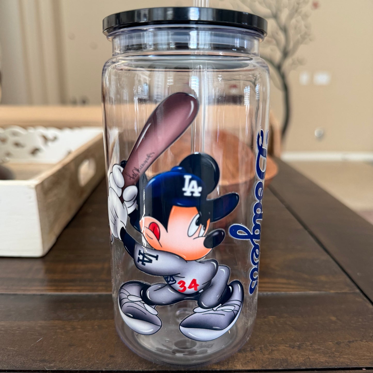 Baseball Mascot Acrylic Cup