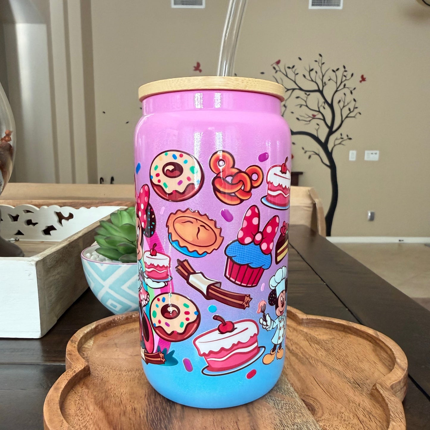 Pastel Sweets Ombre Glass Cup