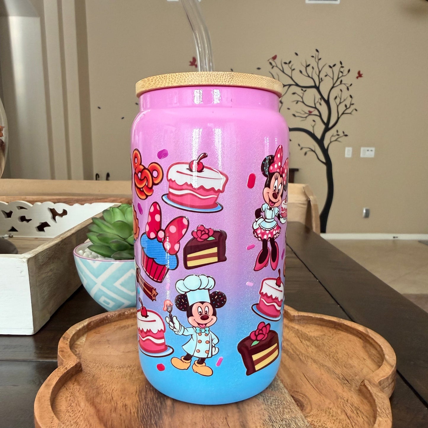 Pastel Sweets Ombre Glass Cup