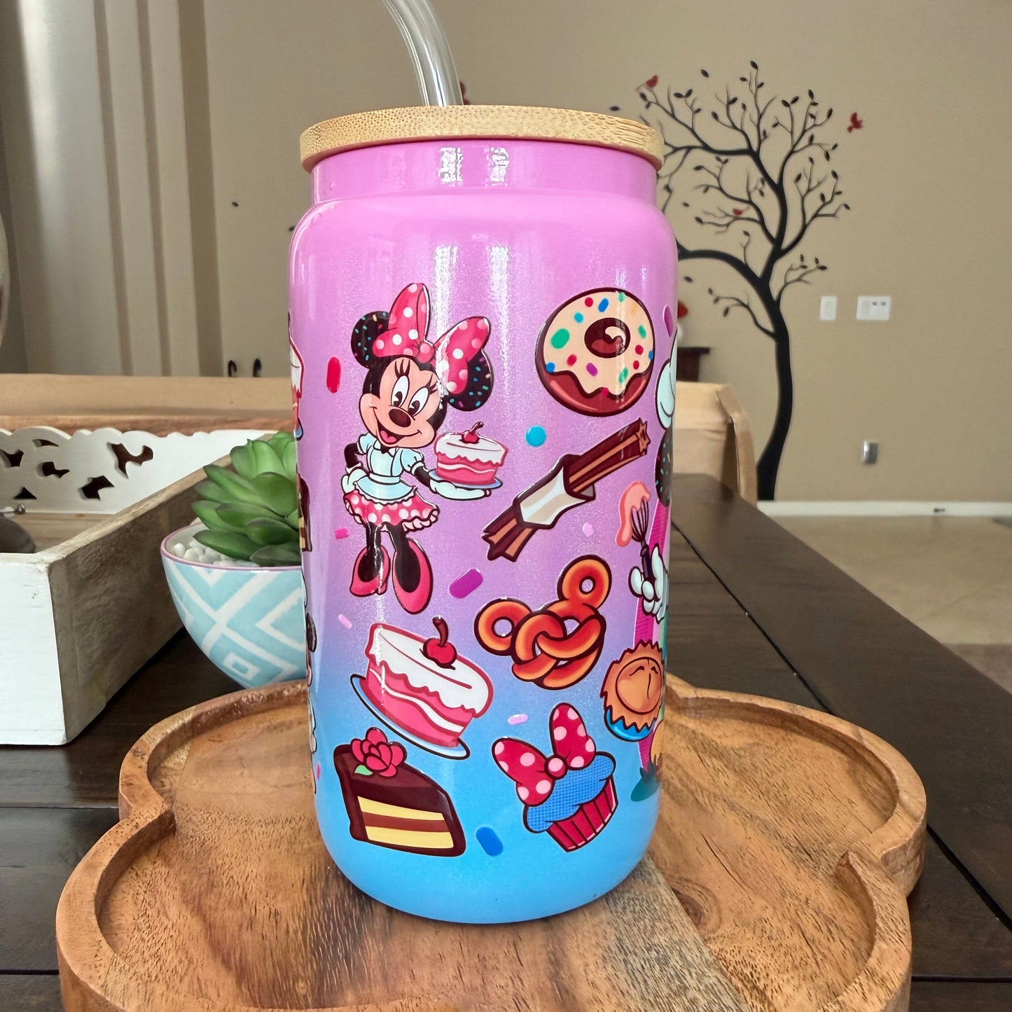 Pastel Sweets Ombre Glass Cup