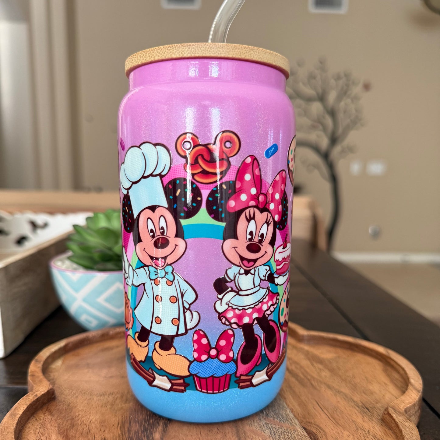 Pastel Sweets Ombre Glass Cup