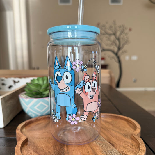 Cute Pups Spring Acrylic Cup