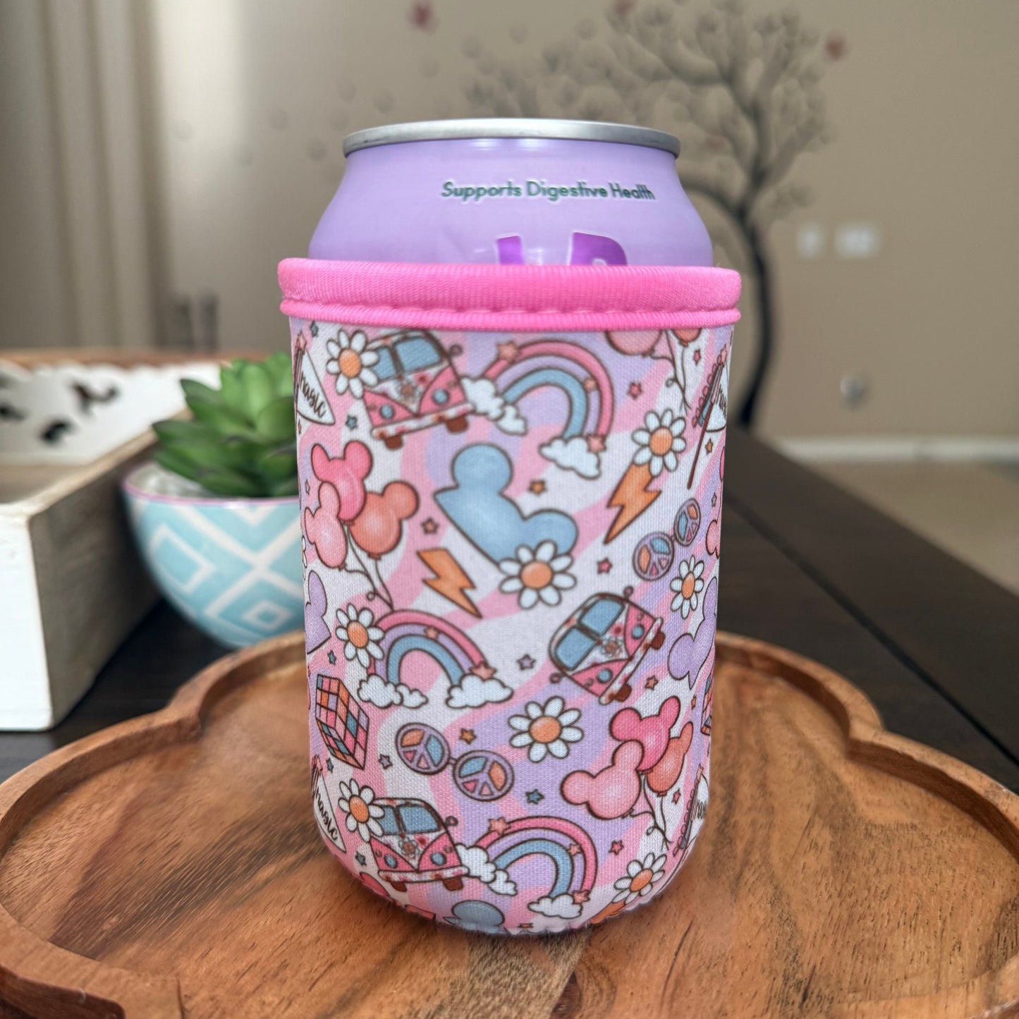 12oz Soda Can Sleeve - Retro Pattern