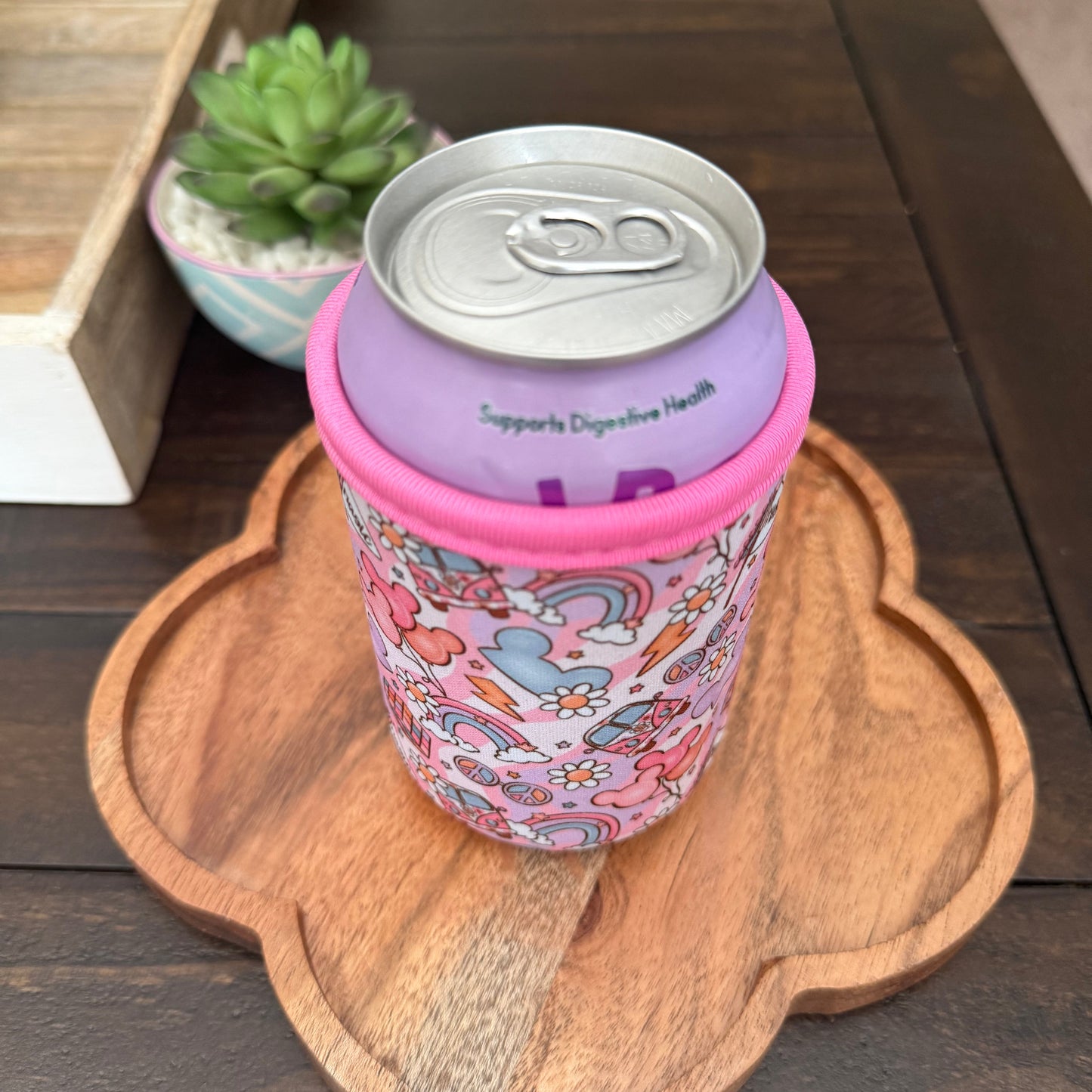 12oz Soda Can Sleeve - Retro Pattern