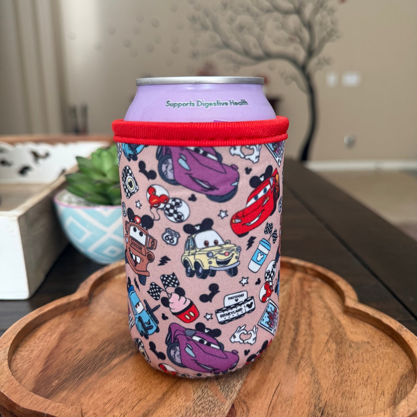 12oz Soda Can Sleeve with Racing Print