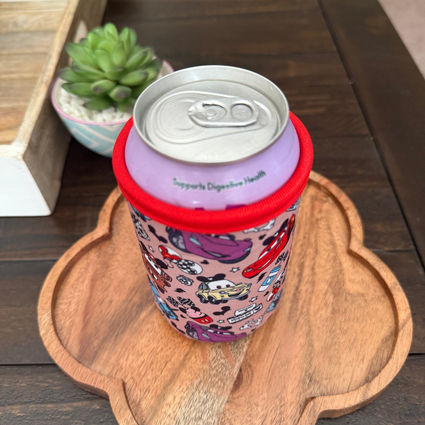 12oz Soda Can Sleeve with Racing Print