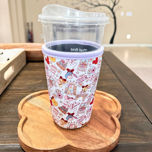 Bright Pastel Neoprene Coffee Cup Sleeve | Wholesale 4 Pack