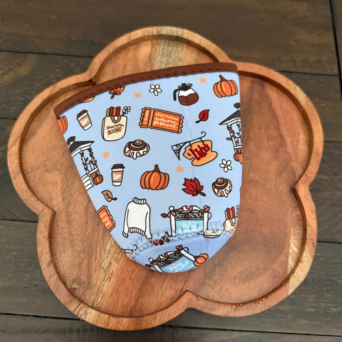 Fall Coffee & Pumpkin Spice Reusable Iced Cup Sleeve | Neoprene Drink Cozy for 16-20 oz Cups