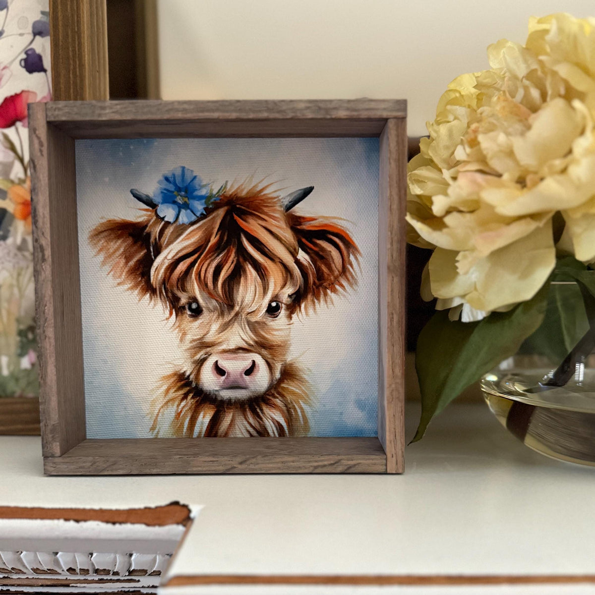 Rustic Farmhouse Baby Cow Sign – Handcrafted Wall Art