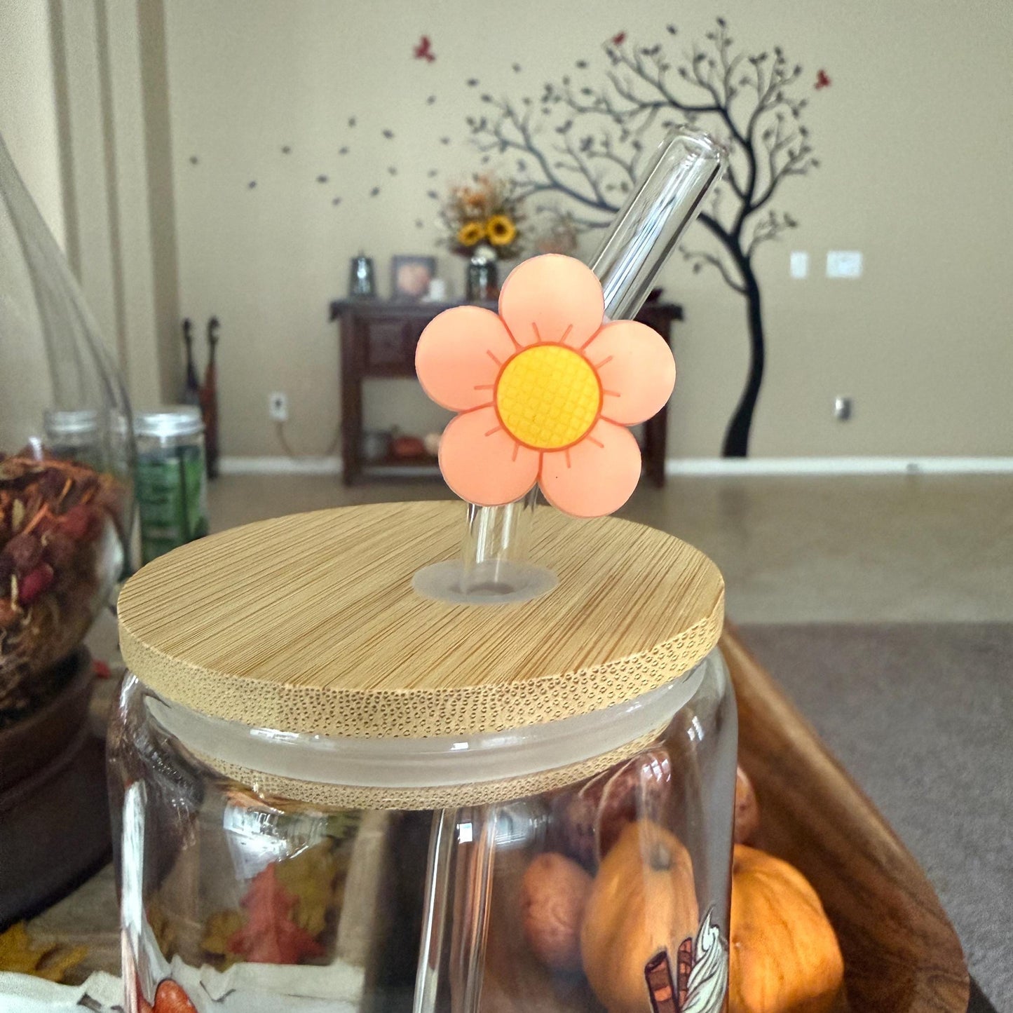 Fall Coffee Glass Cup