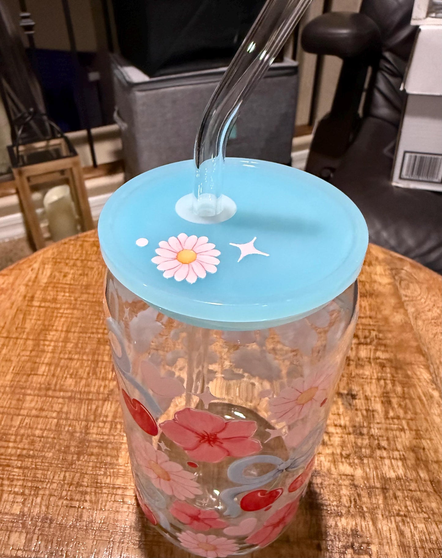 Cherry & Bow Glass Libbey Cup (16oz)
