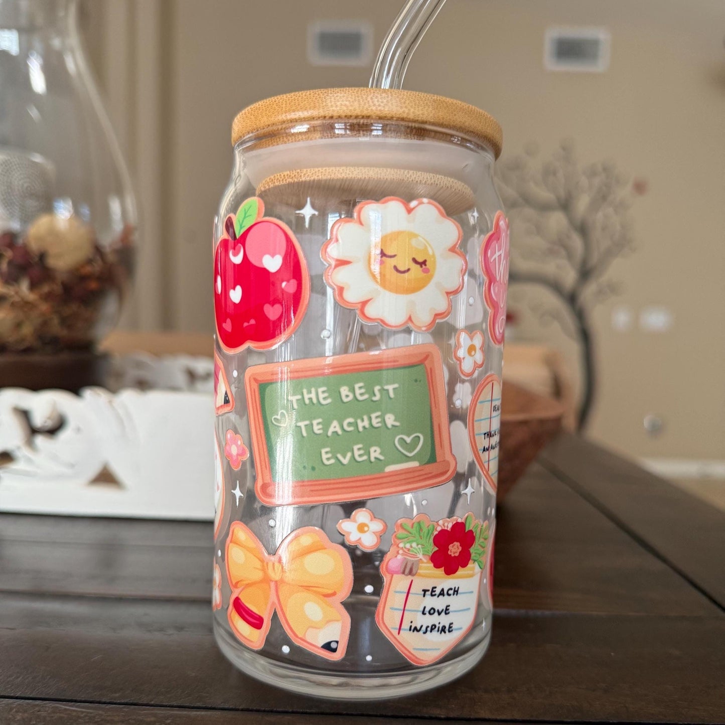 Teacher Gift Libbey Glass Cup – 16oz