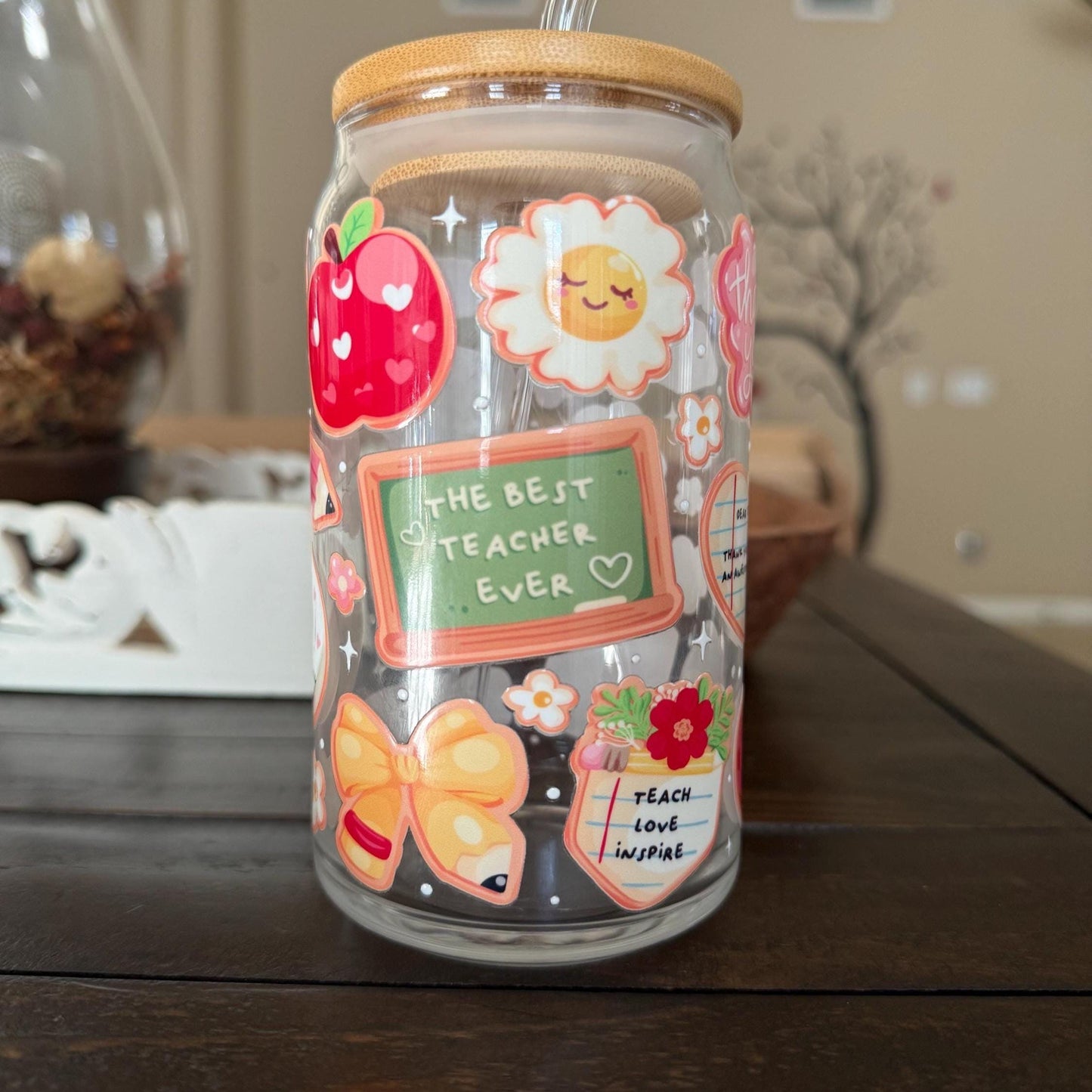 Teacher Gift Libbey Glass Cup – 16oz