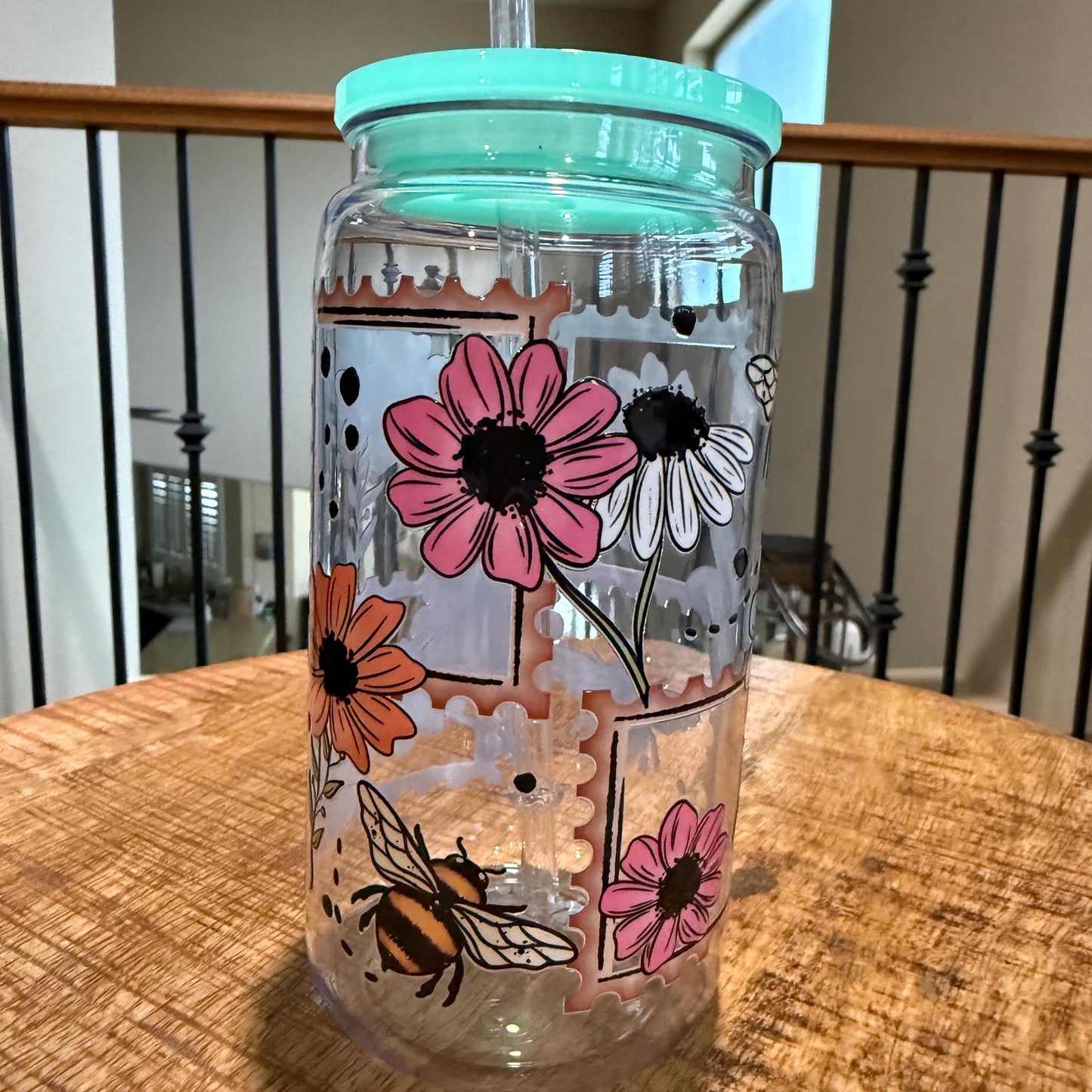 Bee & Blooms Acrylic Tumbler 16oz