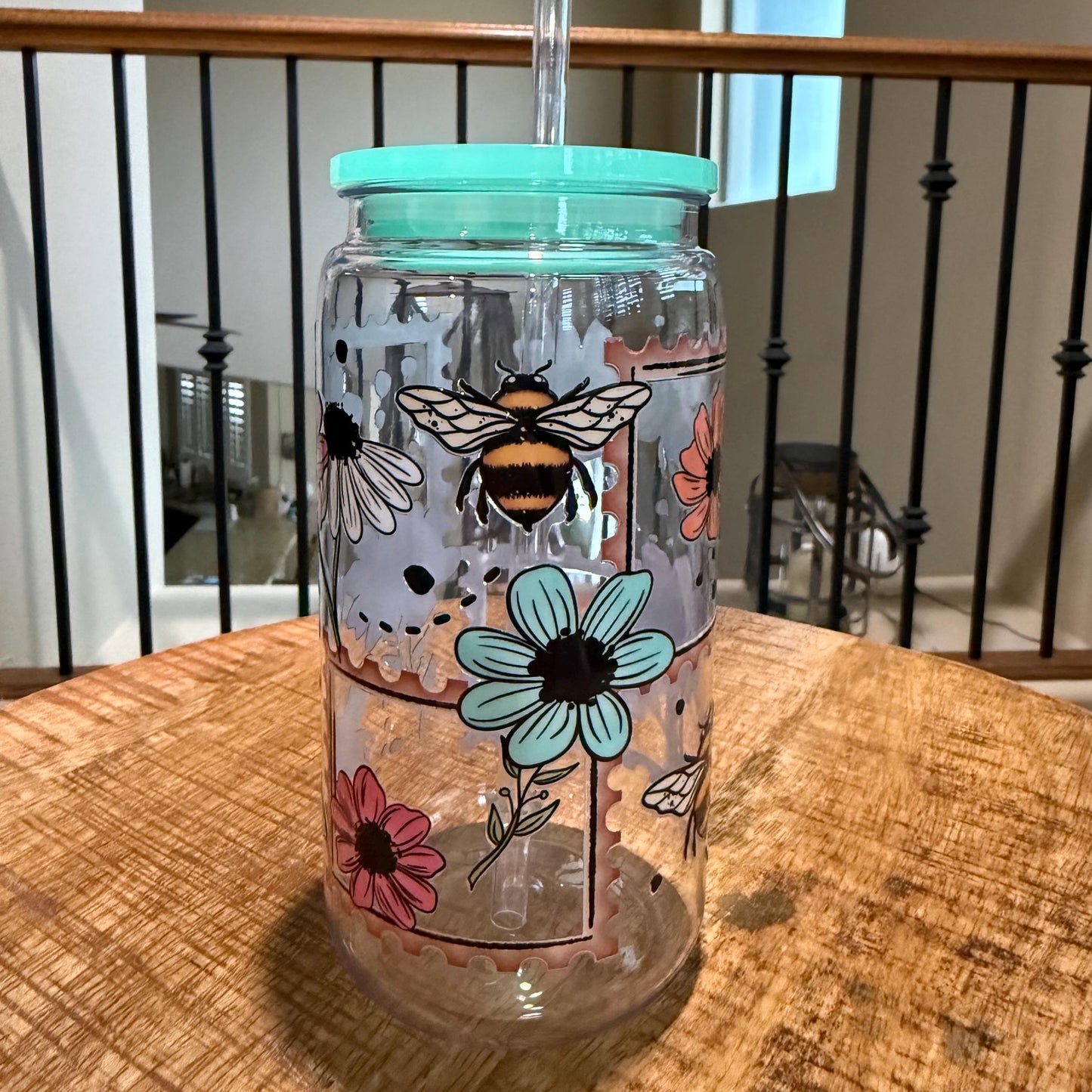 Bee & Blooms Acrylic Tumbler 16oz
