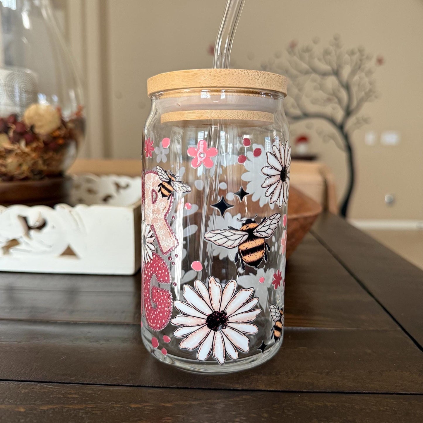Sassy Daisy Bee Libbey Cup 16oz