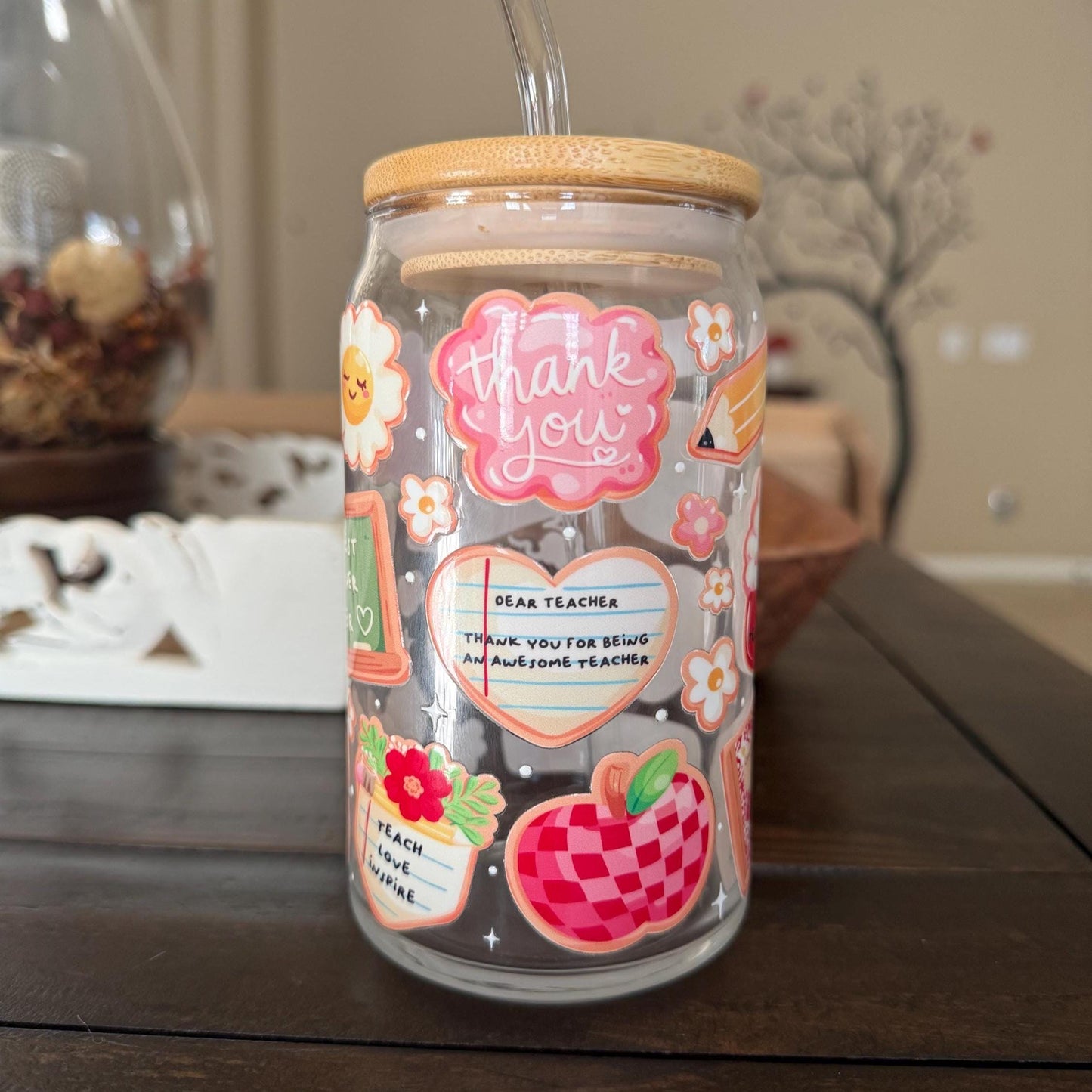 Teacher Gift Libbey Glass Cup – 16oz