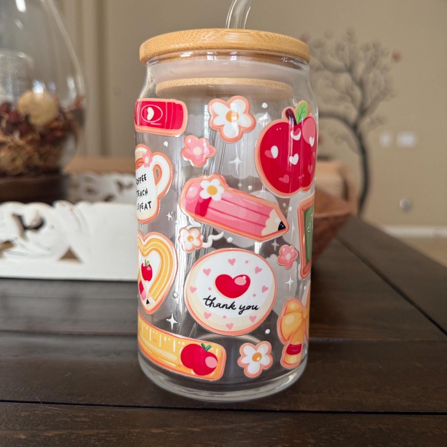 Teacher Gift Libbey Glass Cup – 16oz